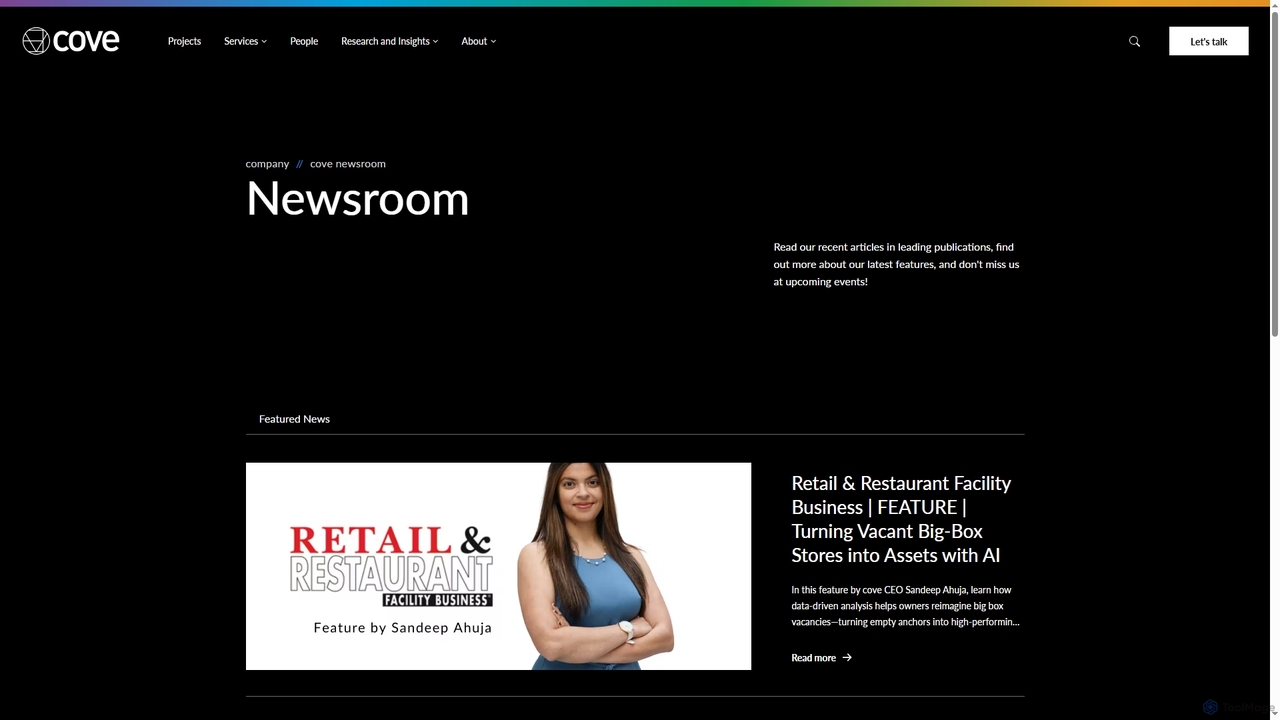 cove Newsroom for Cove