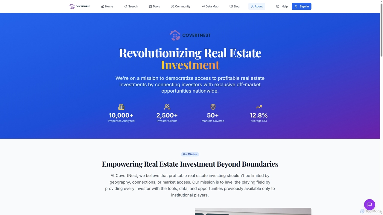 About CovertNest | Leading Real Estate Investment Platform & Off-Market Properties for CovertNest