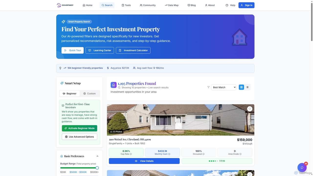 CovertNest - Real Estate Investment Platform for CovertNest