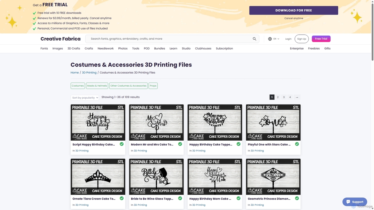 Costumes & Accessories 3D Printing Files - Creative Fabrica for Creative Fabrica