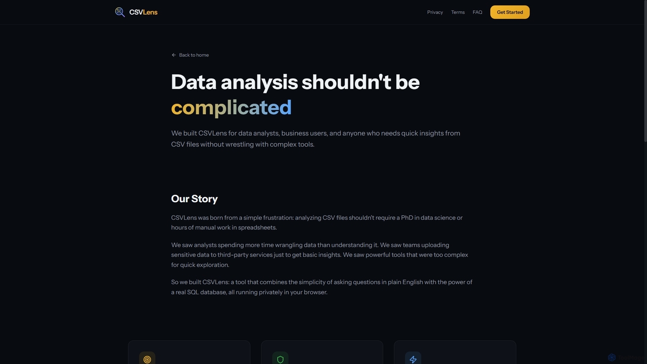 About CSVLens | Free AI-Powered CSV Analyzer | CSVLens for CSVLens