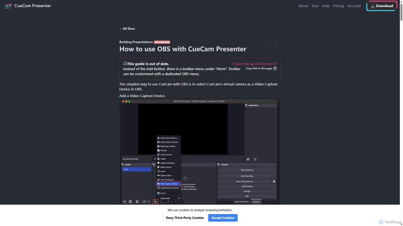 How to use OBS with CueCam Presenter - CueCam Presenter for CueCam Presenter