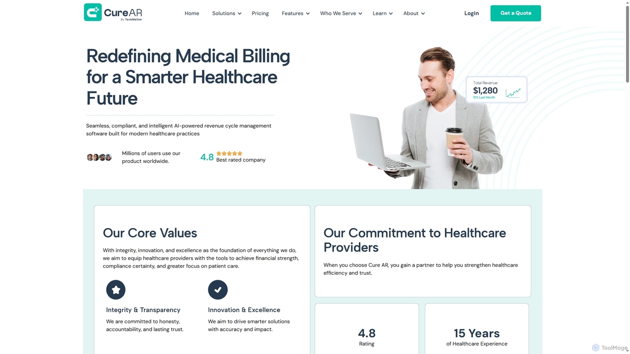 About Cure AR Intelligent Billing for Healthcare Practices for Curear
