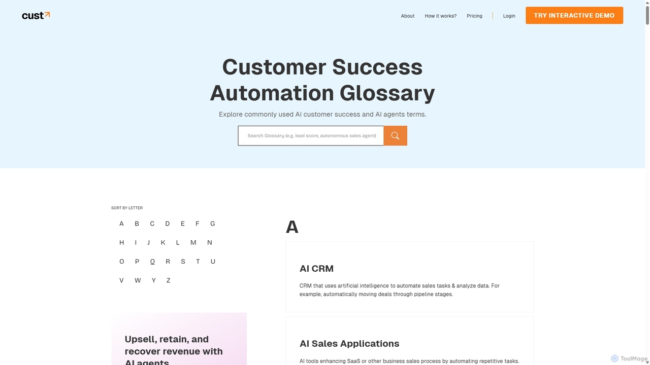 Autonomous Customer Success Glossary for Cust