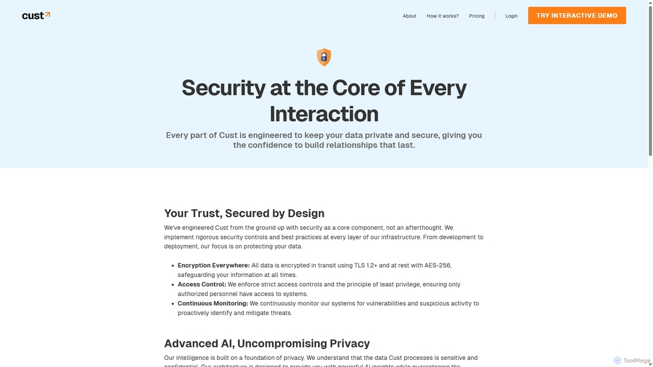 Security for Cust