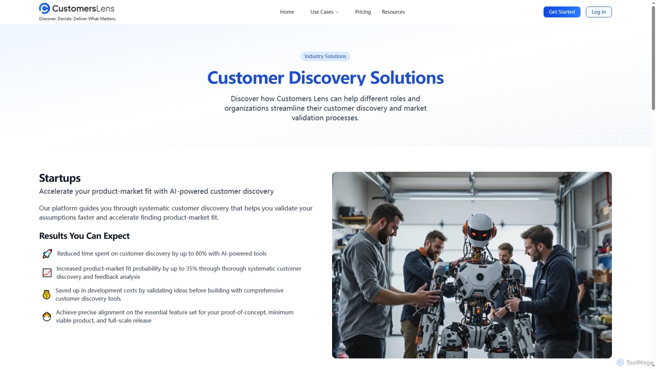 Customer Discovery Solutions | Startups, I-Corps Programs & Accelerators for Customers Lens