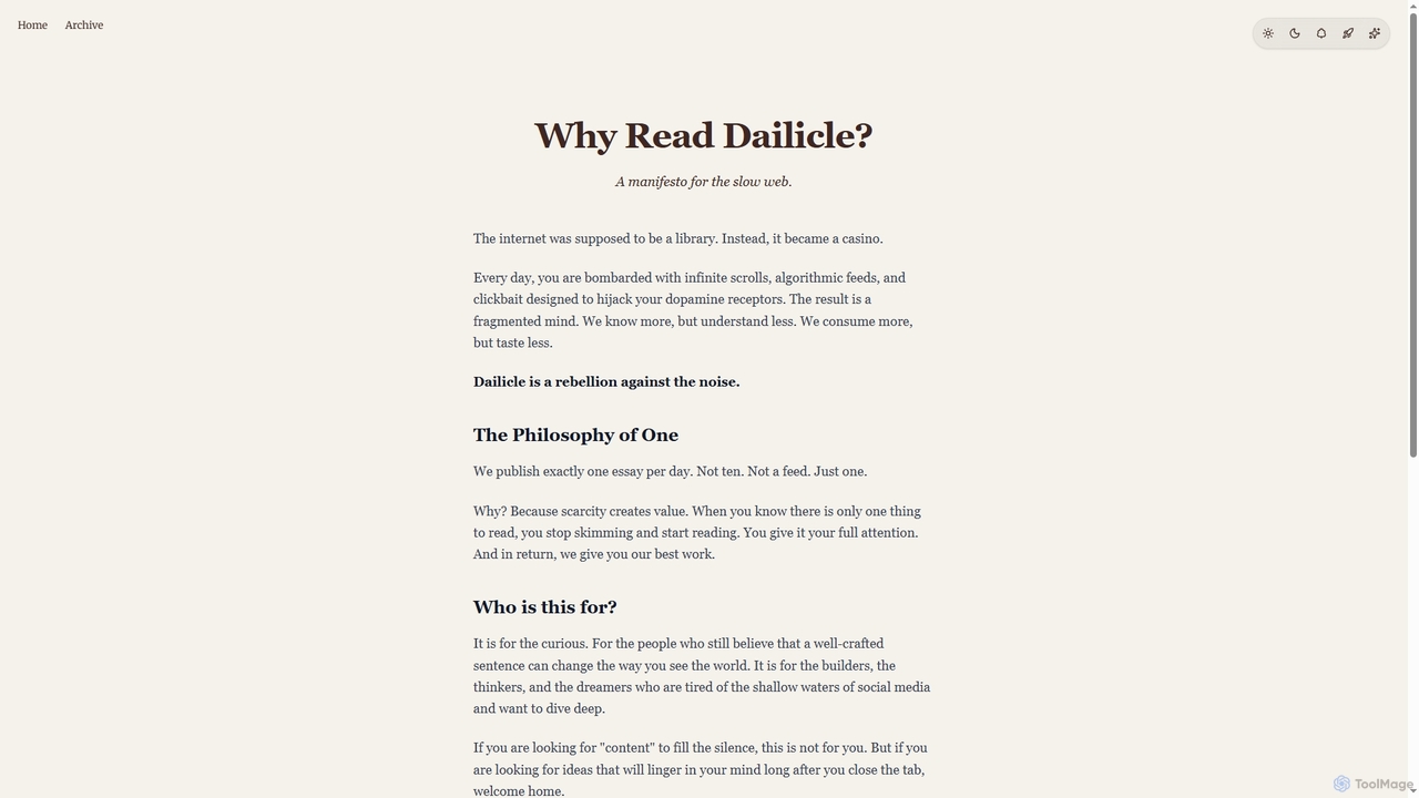 Our Manifesto - Why Read Dailicle? | The Dailicle for Dailicle