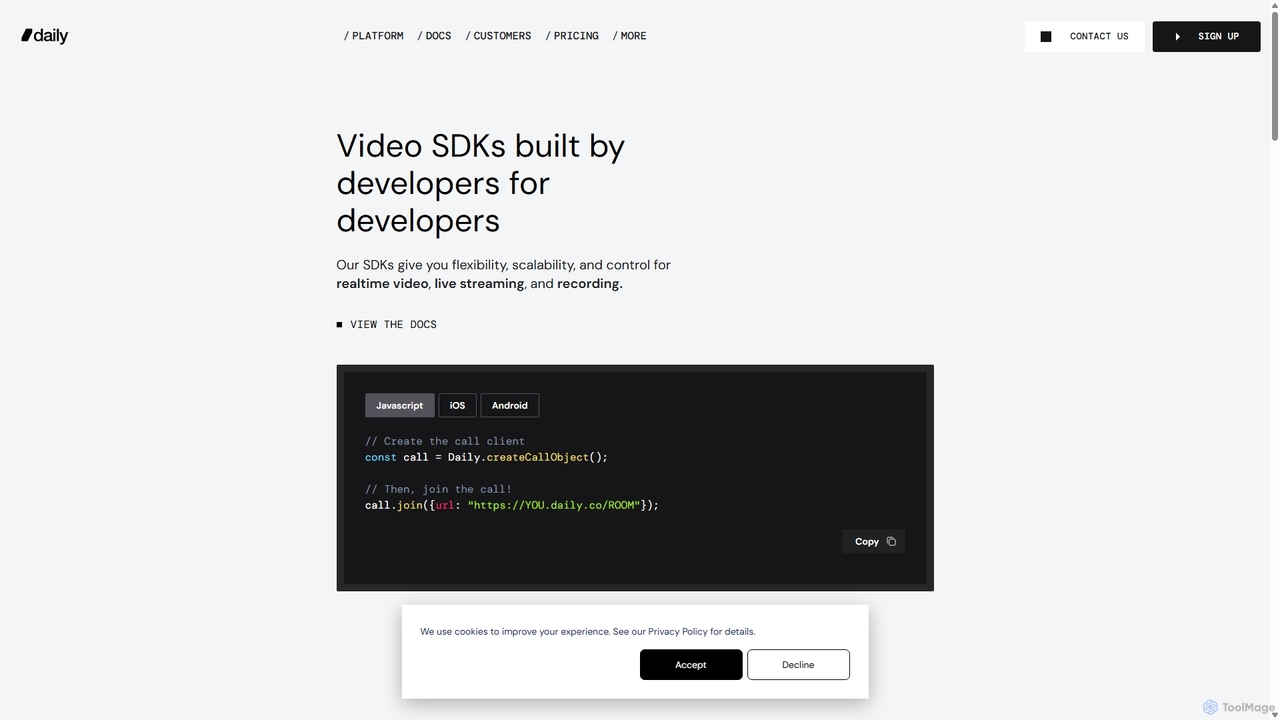 Video SDK and Daily Client - Daily for Daily