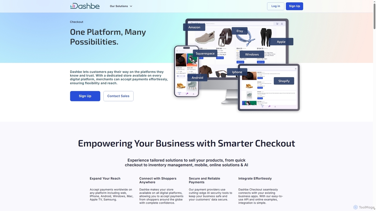 Checkout for Dashbe