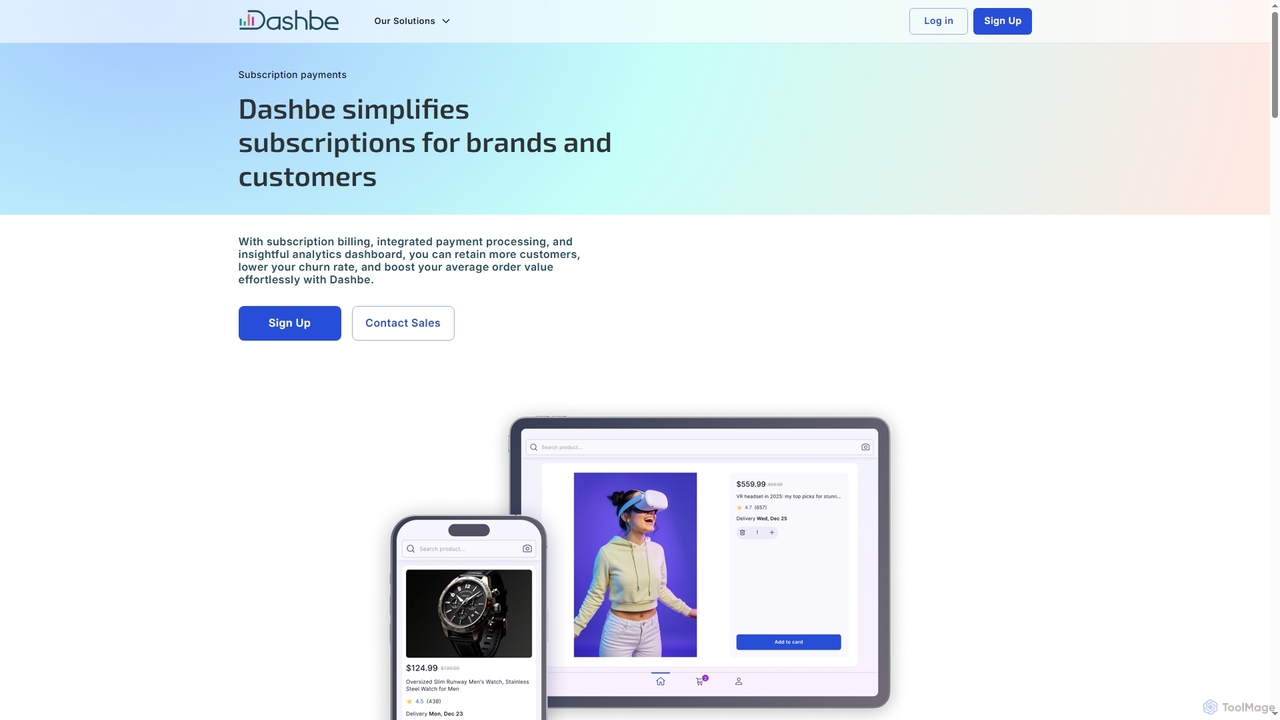 Subscriptions for Dashbe