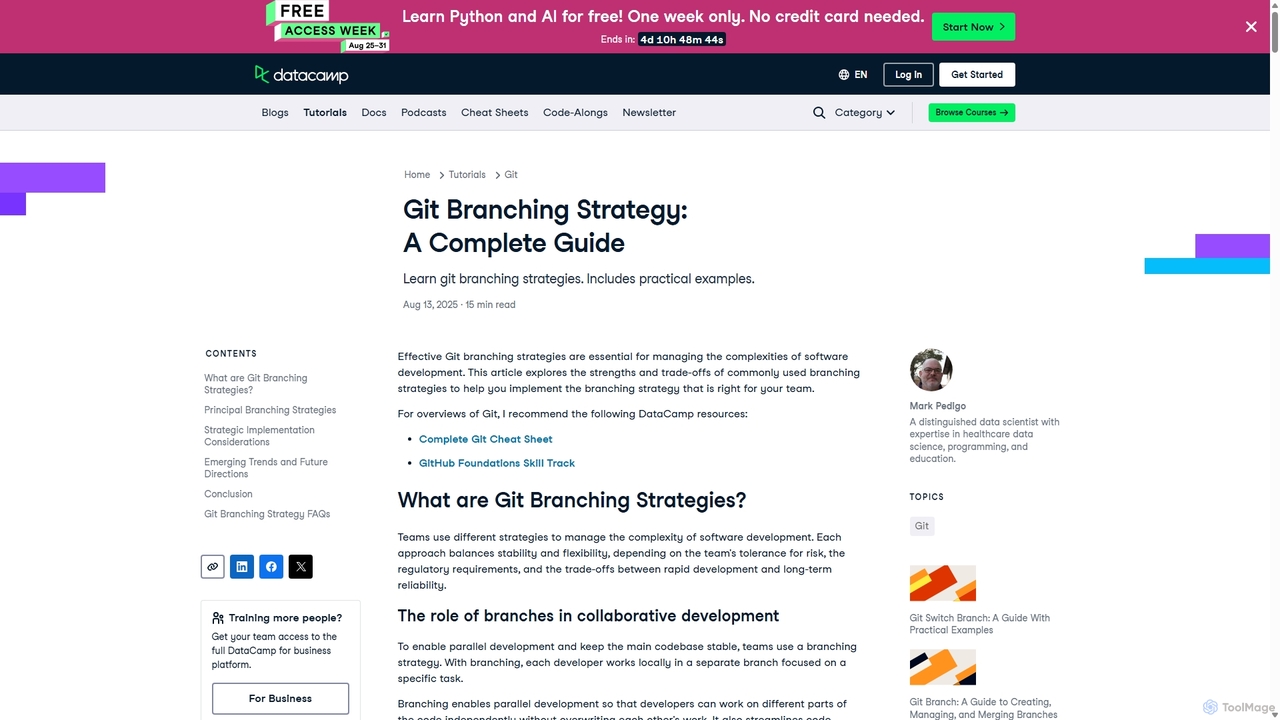 Git Branching Strategy: A Complete Guide | DataCamp for DataCamp