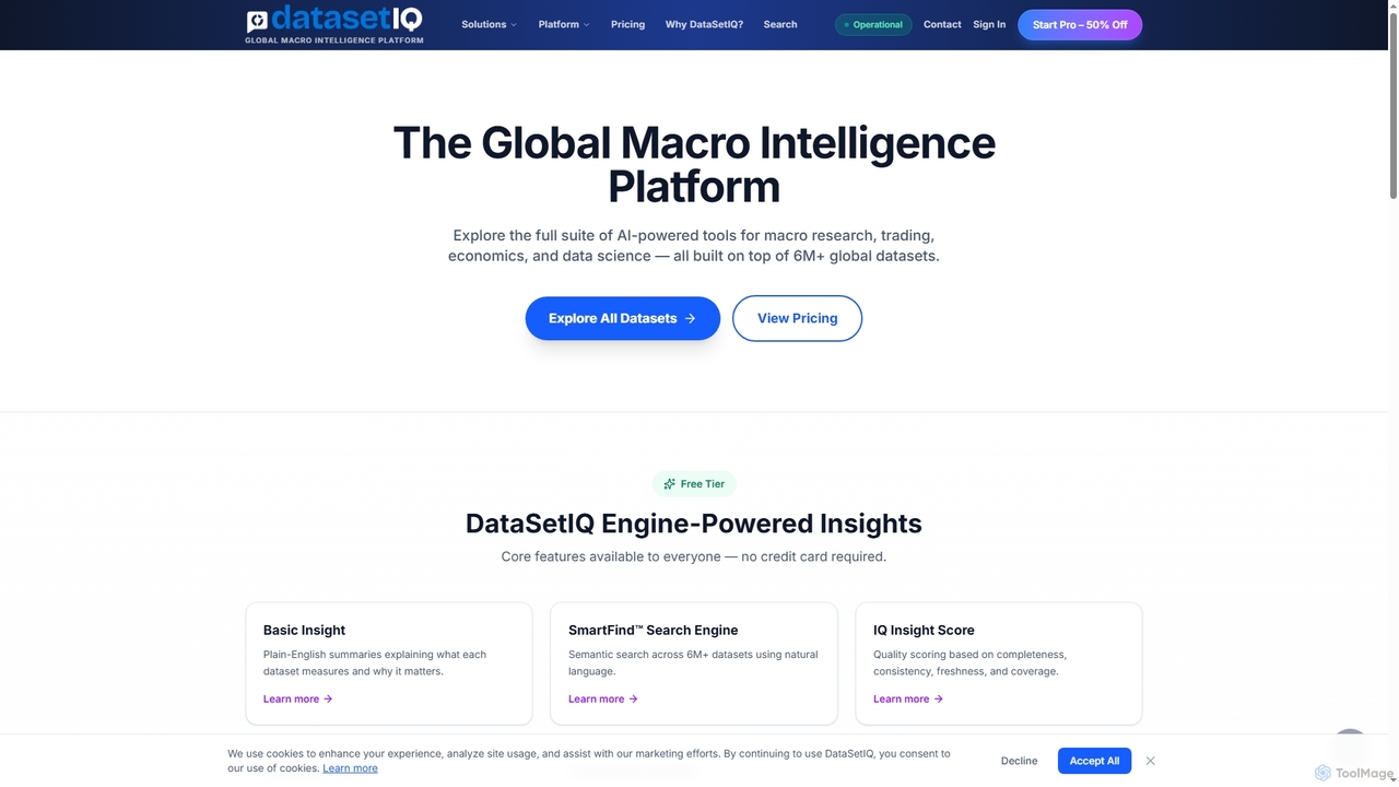 DataSetIQ Platform – The Global Macro Intelligence Terminal for DataSetIQ