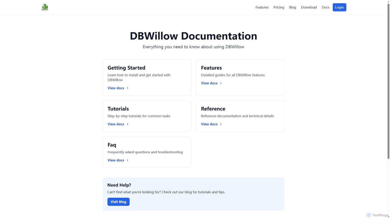Documentation - DBWillow | DBWillow for DBWillow