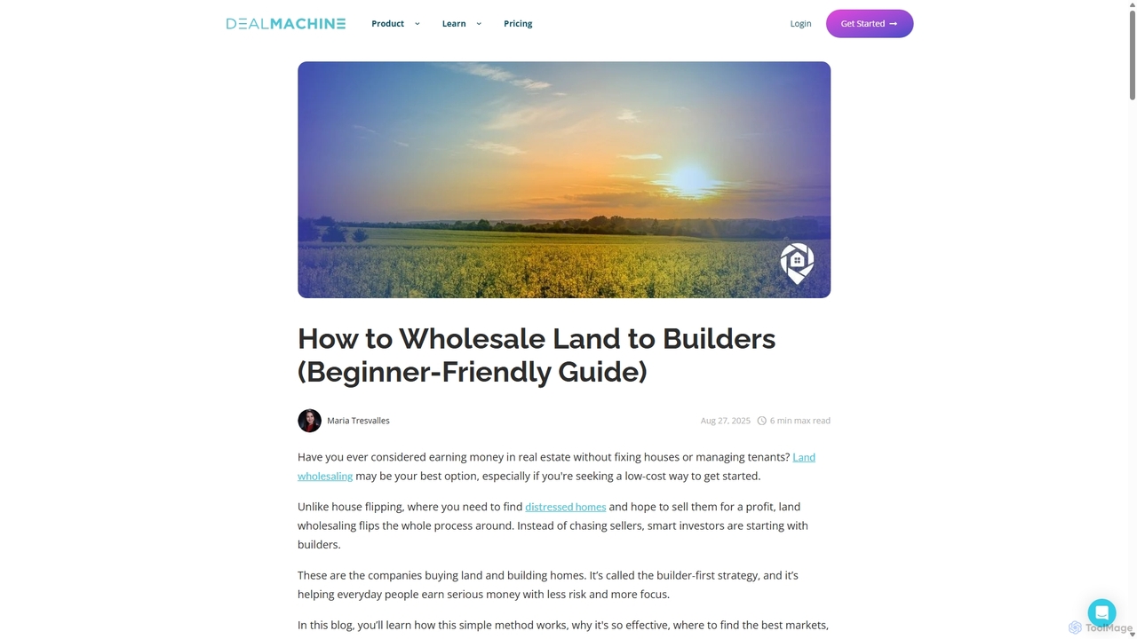 How to Wholesale Land to Builders (Beginner-Friendly Guide) for DealMachine