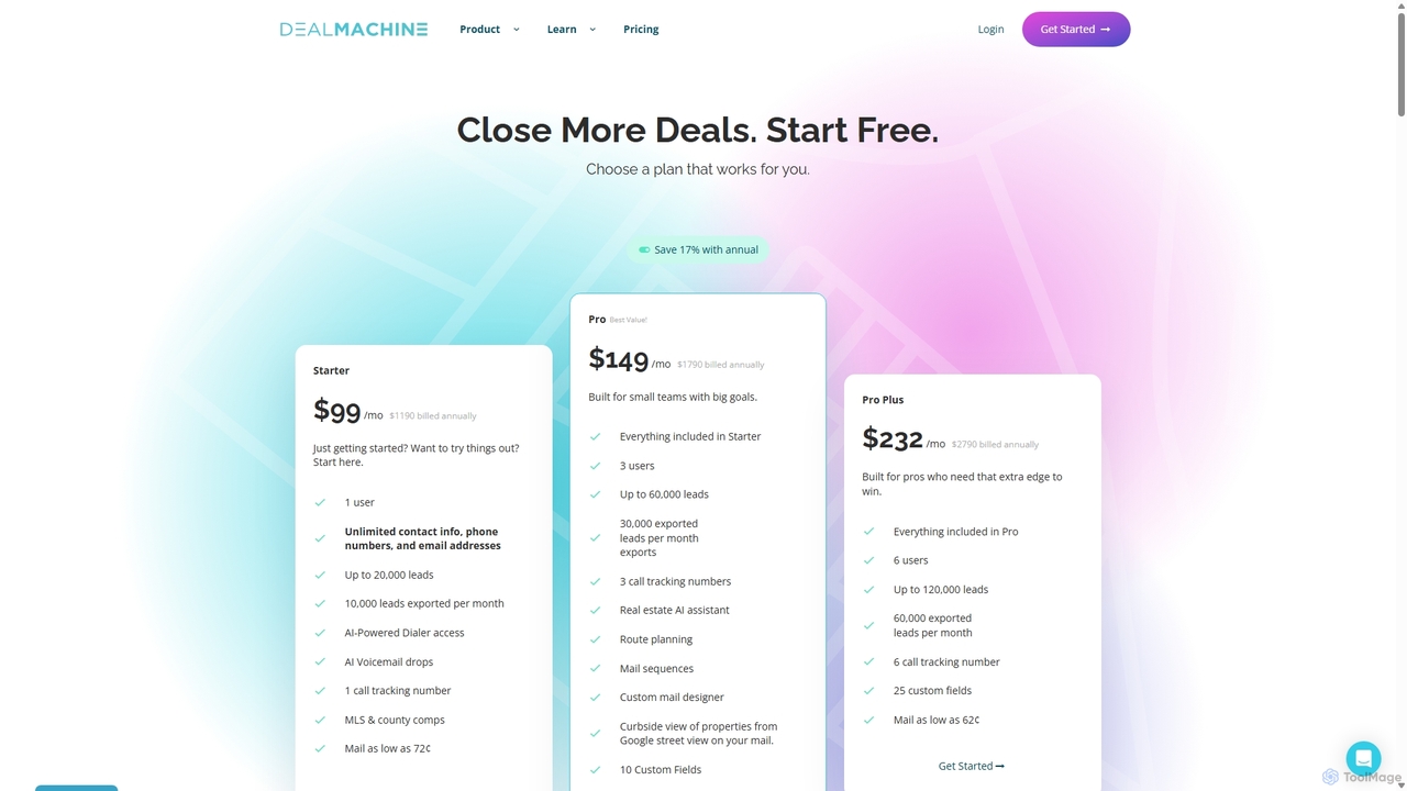 DealMachine Pricing - Compare Plans and Try For Free for DealMachine