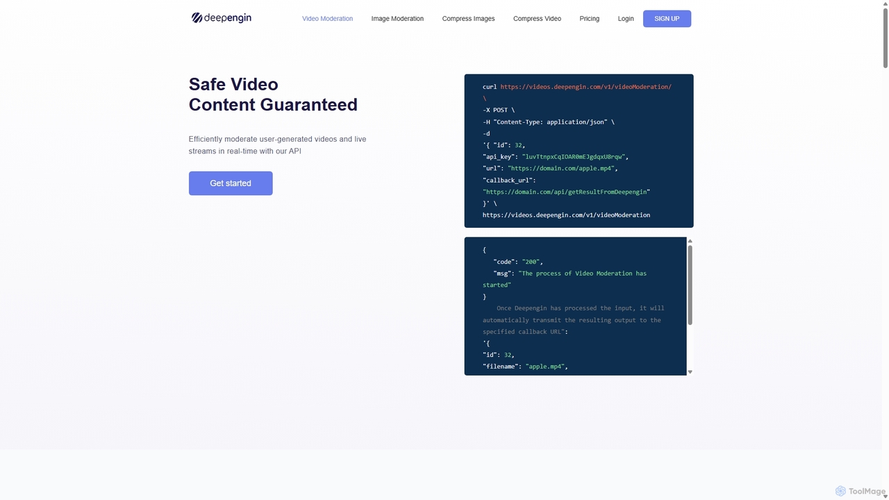Deepengin | The all-in-one API for image and video moderation for Deepengin