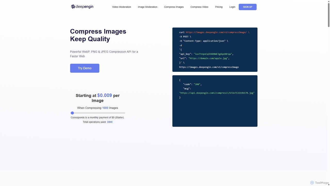 Deepengin | The all-in-one API for image and video moderation for Deepengin