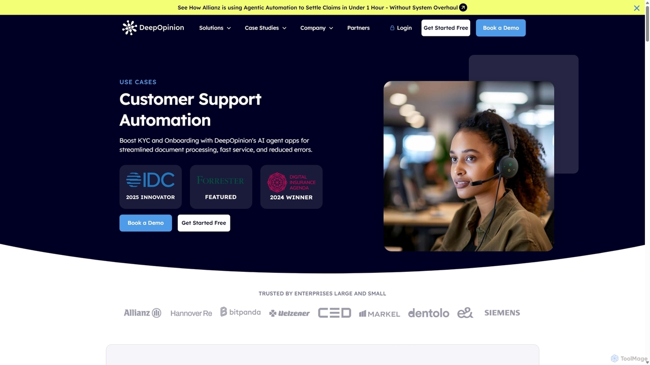 Customer Support Automation | DeepOpinion for DeepOpinion