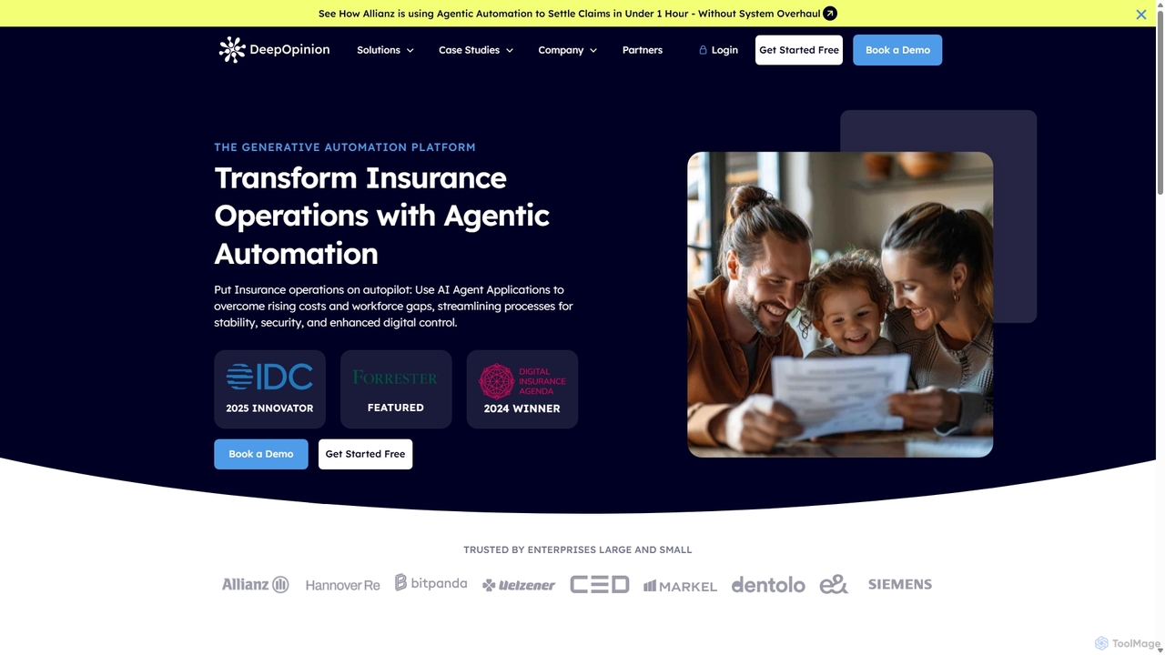 Insurance Agentic Automation | DeepOpinion for DeepOpinion
