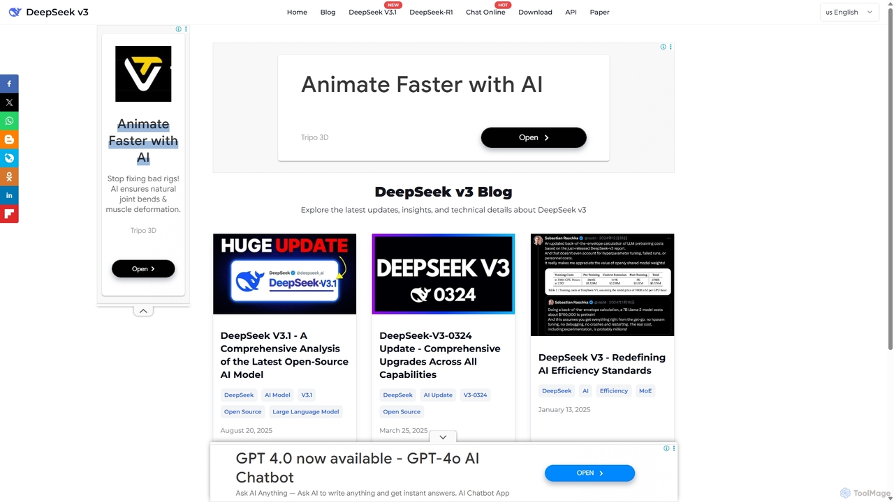DeepSeek v3 Blog for DeepSeek V3