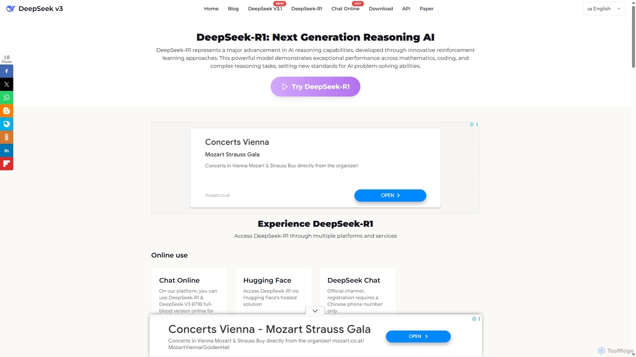 DeepSeek-R1 - Advanced Reasoning AI Model | DeepSeek v3 for DeepSeek V3