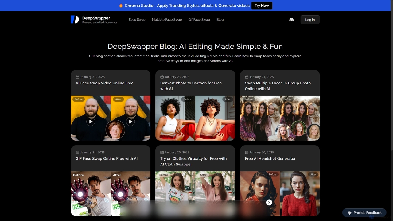 DeepSwapper: Free AI Face Swap Online for Photos, Videos & GIFs - ToolMage