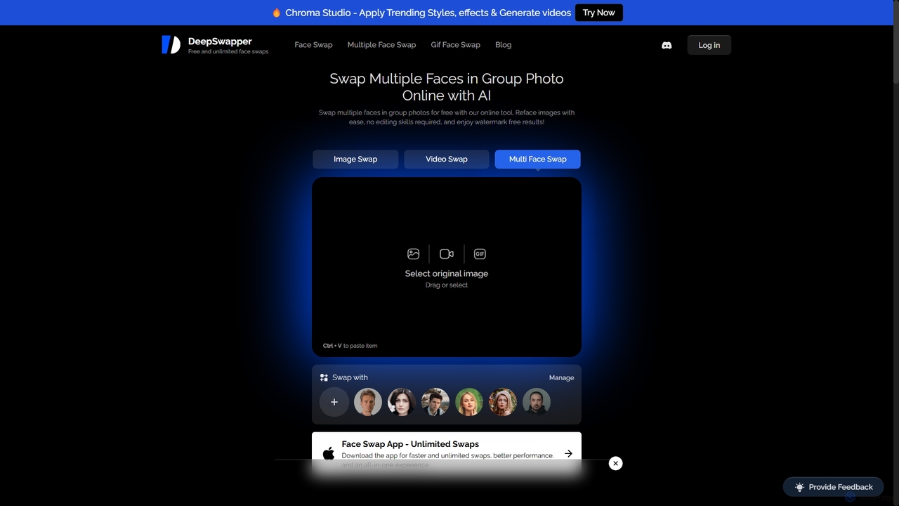 Free Multiple Face Swap Online With AI for DeepSwapper