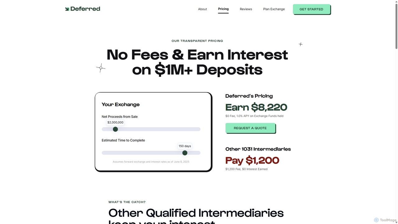 Deferred - Our Pricing for Deferred
