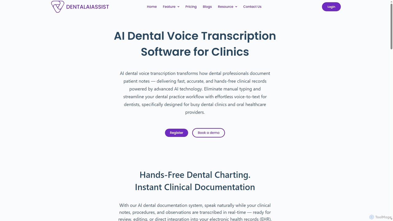 AI Voice Transcribe - dentalaiassist.com for DentalAI Assist
