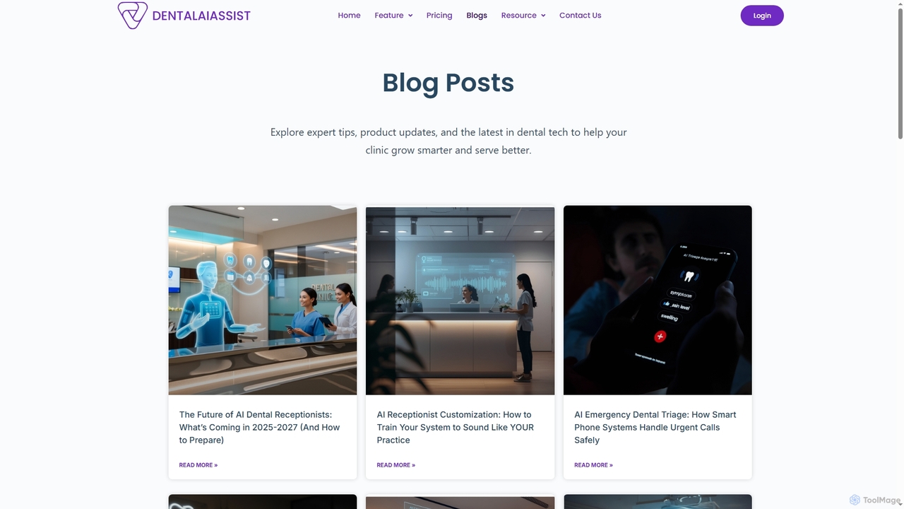 Blogs - dentalaiassist.com for DentalAI Assist