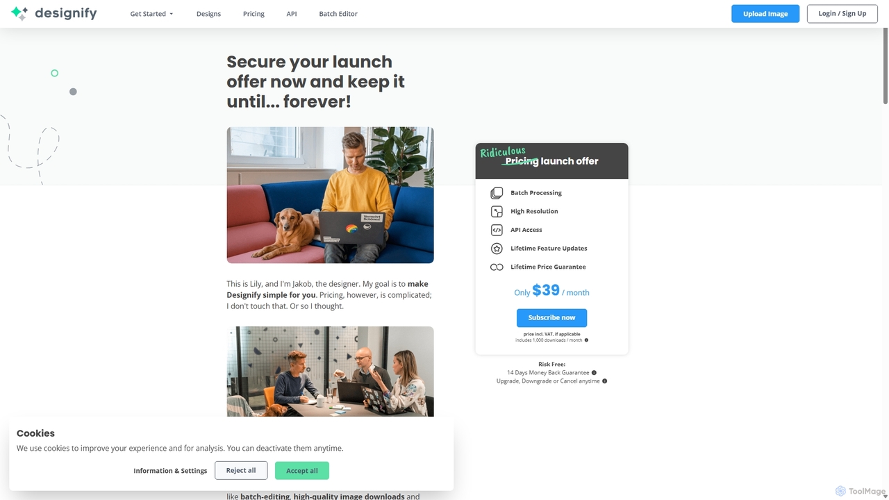 Pricing - Designify for Designify