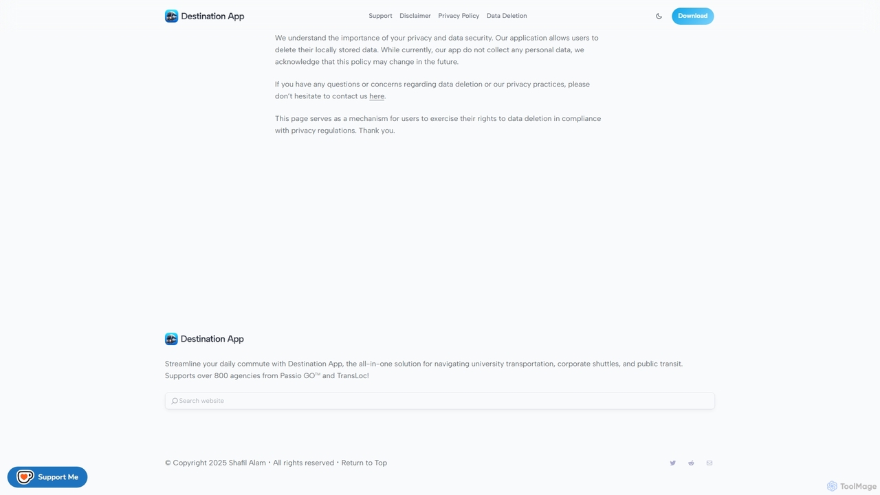 Data Deletion – Destination App for Destination App