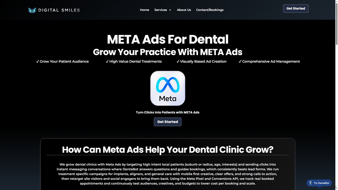 Meta Ads For Dental Marketing - Digital Smiles Dental Marketing | AI Powered Marketing for Dental Clinics for Digital Smiles