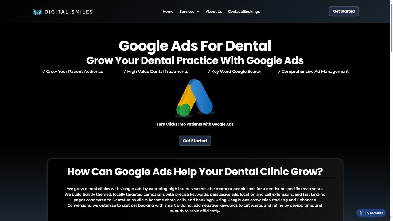 Google Ads For Dental Marketing - Digital Smiles Dental Marketing | AI Powered Marketing for Dental Clinics for Digital Smiles