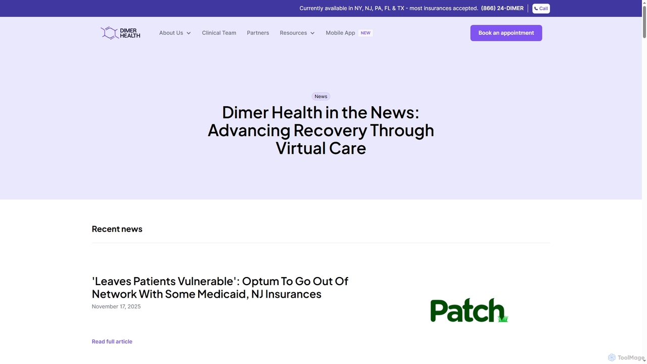 News for Dimerhealth