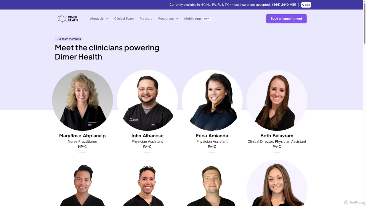 Meet Dimer Health's Clinical Team for Dimerhealth
