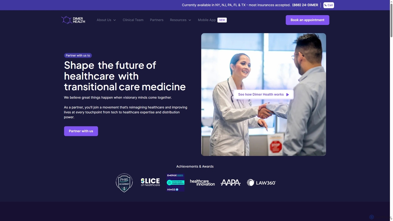 Partner with Dimer Health for Dimerhealth