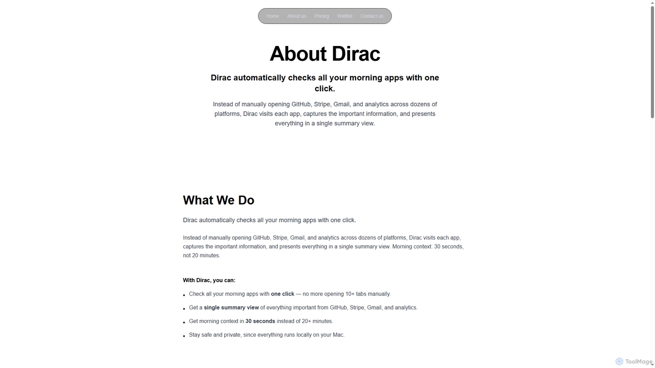 Dirac - Start My Day for Dirac