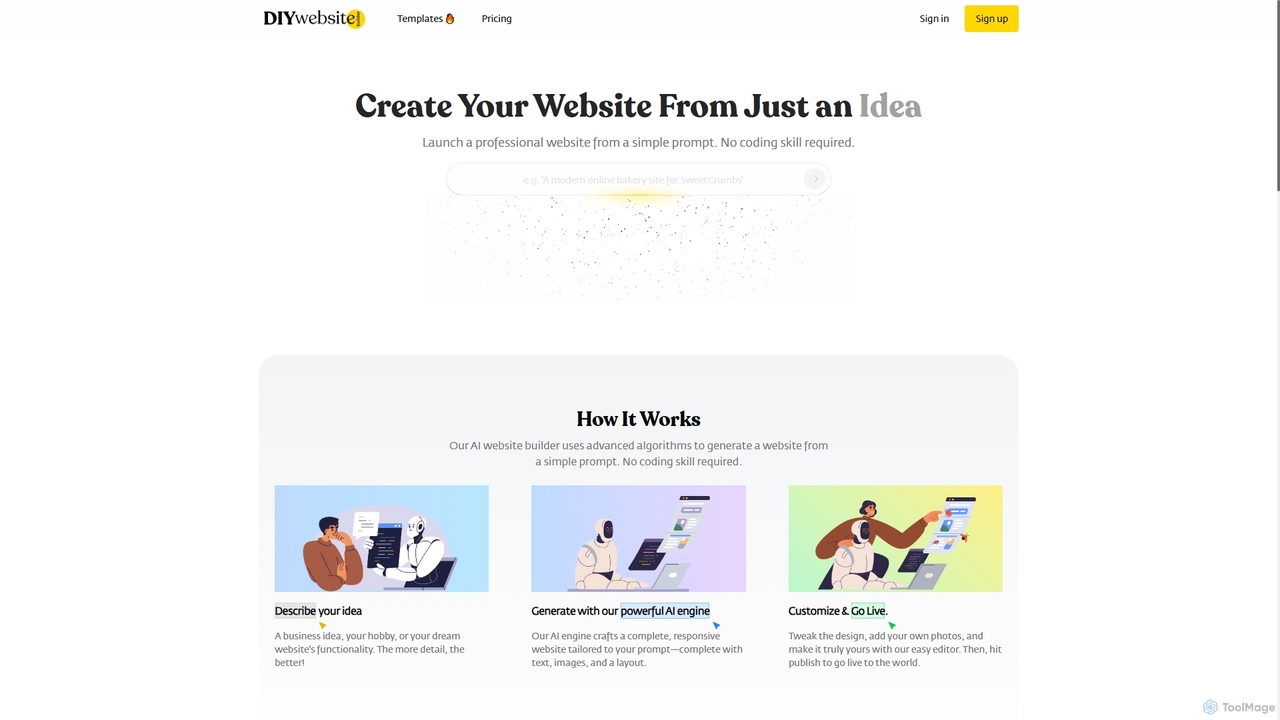 DIYWebsiteBuilder - Create Your Own Professional Website in Minutes for Diy Website Builder