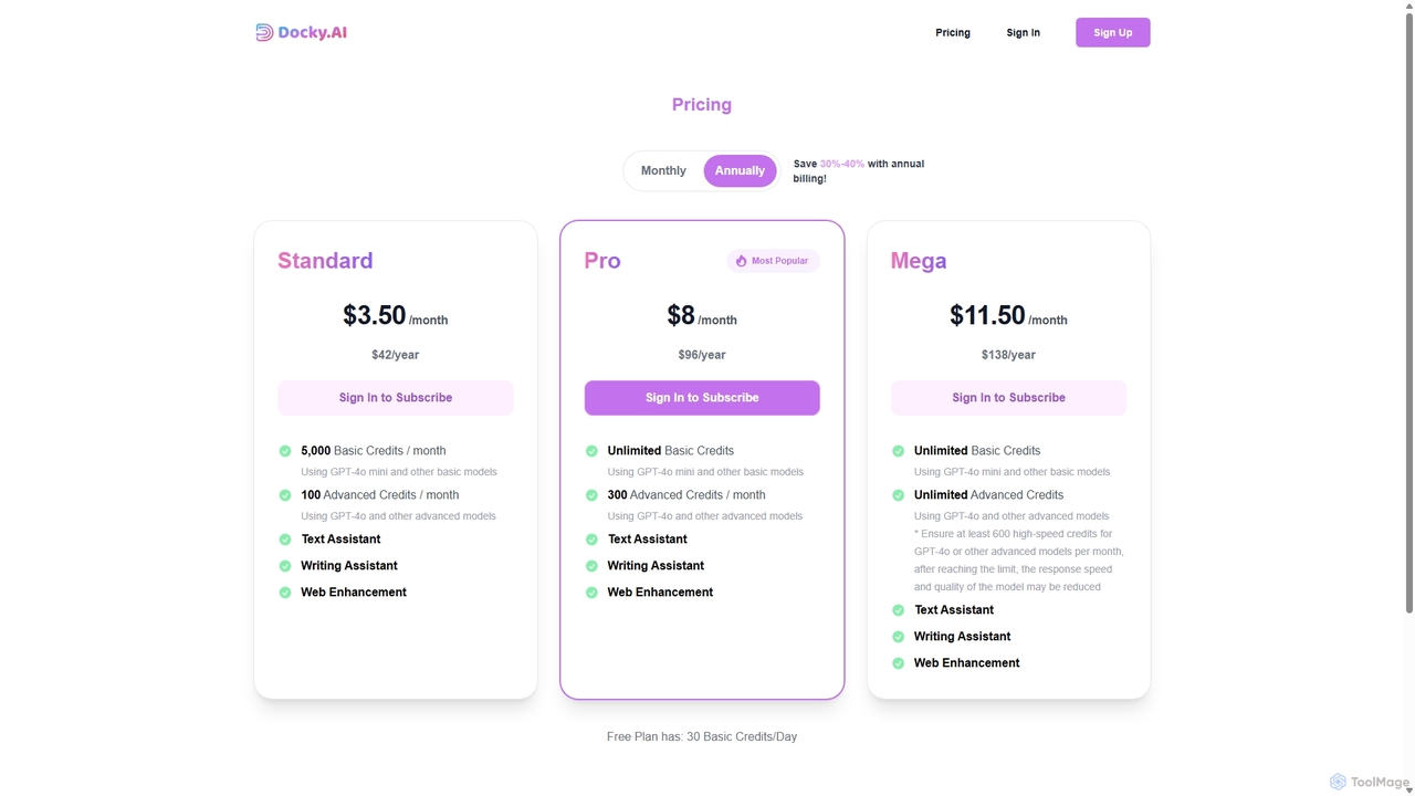 Docky.AI —— ChatGPT Sidebar, GPT-4, Dall E, Claude, and more for Docky.AI
