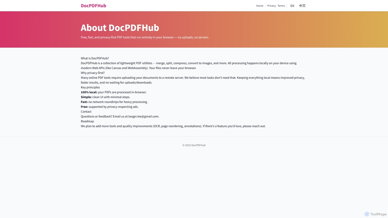 About — DocPDFHub for DocPDFHub