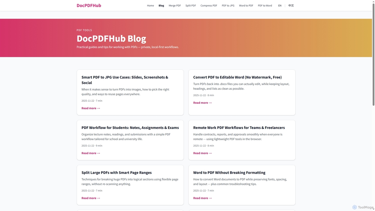 Blog — DocPDFHub for DocPDFHub