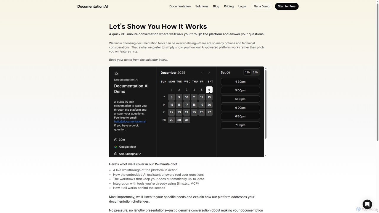 Documentation.AI Contact for DocumentationAI