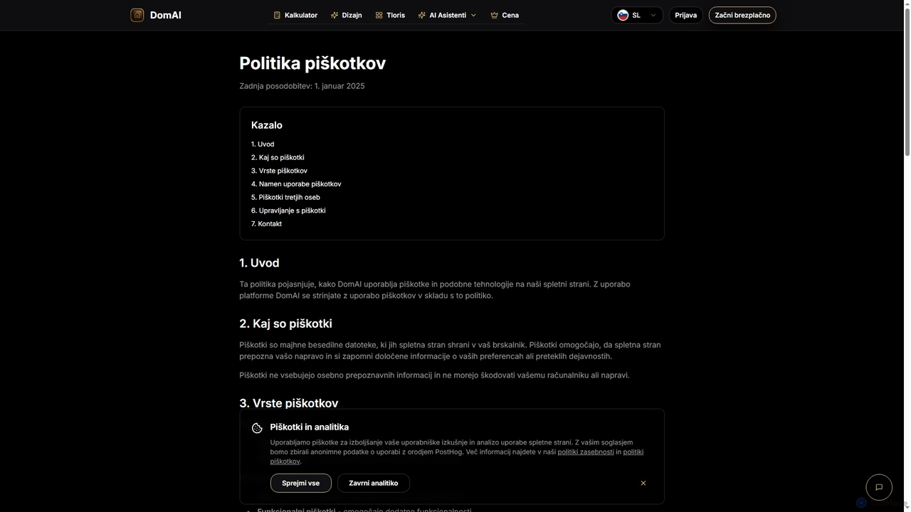 DomAI - AI Platforma za Gradnjo & Prenovo for Domai