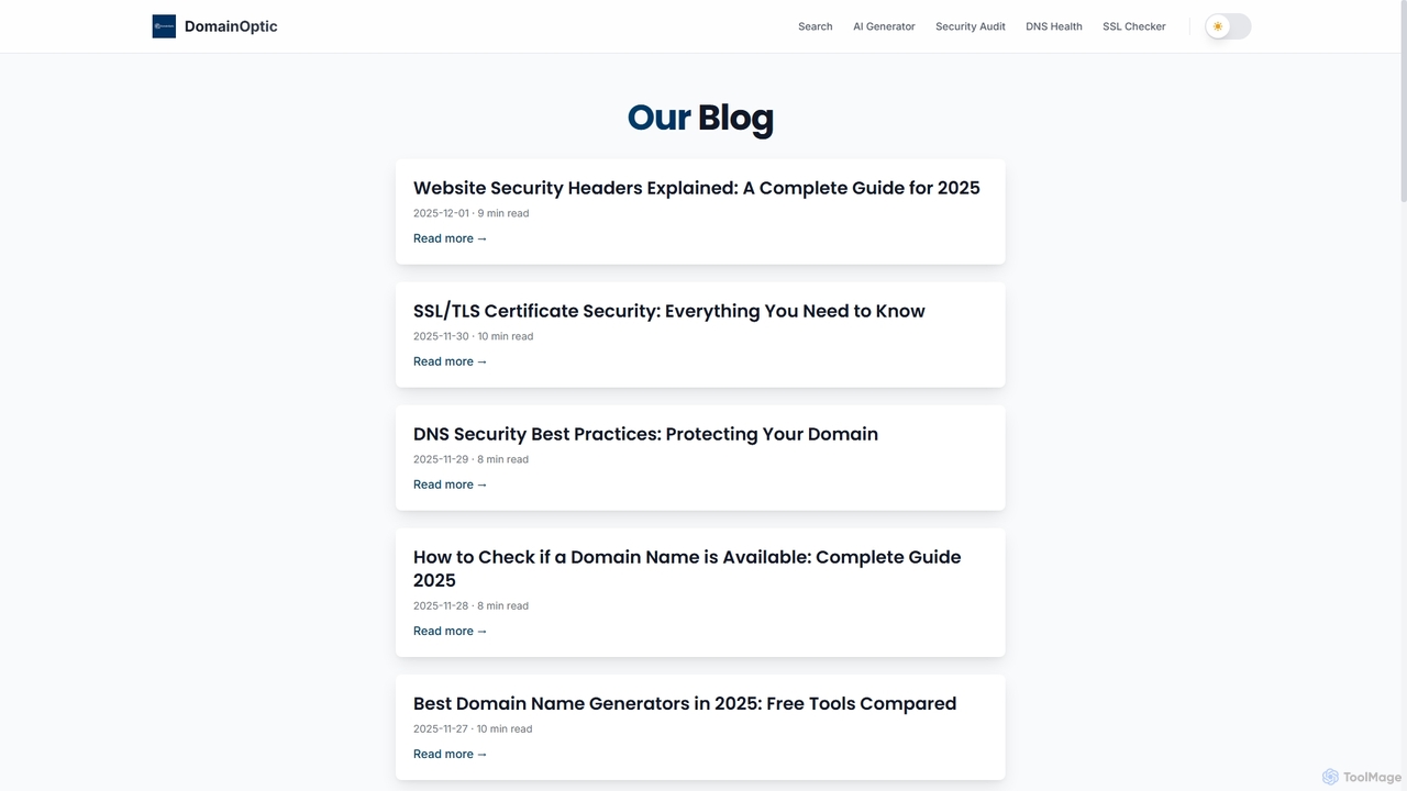 DomainOptic Blog | Domain Strategy, TLDs, and Naming in 2025 for Domainoptic