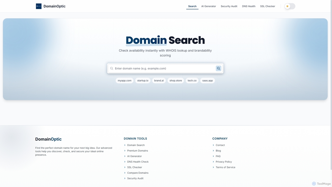 Domain Search | Check Availability & WHOIS | DomainOptic for Domainoptic