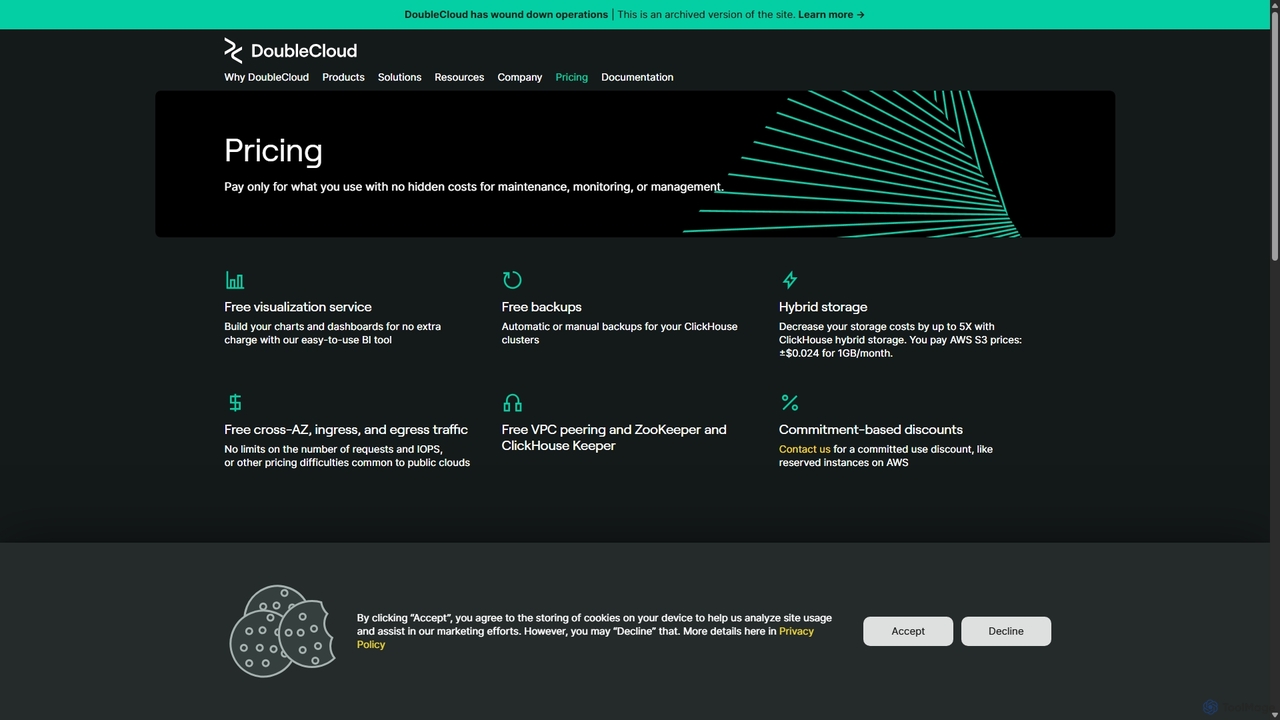 DoubleCloud Pricing for DoubleCloud
