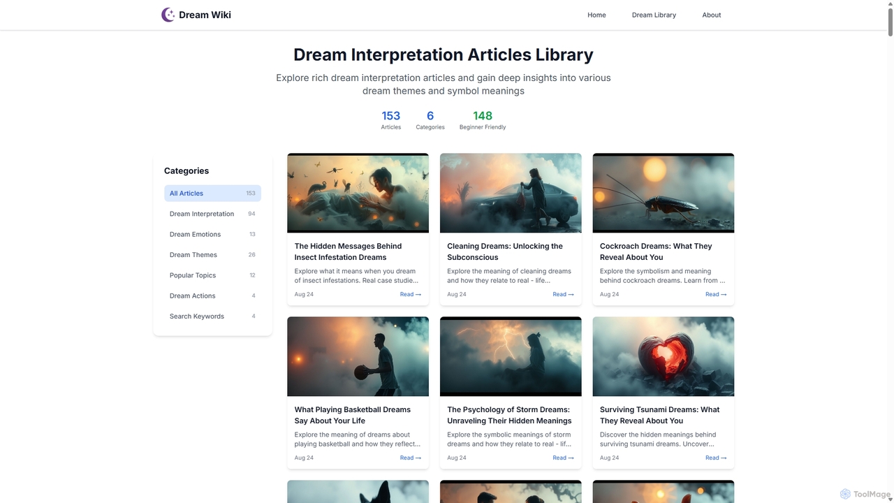 Dream Interpretation Articles Library for Dream Wiki