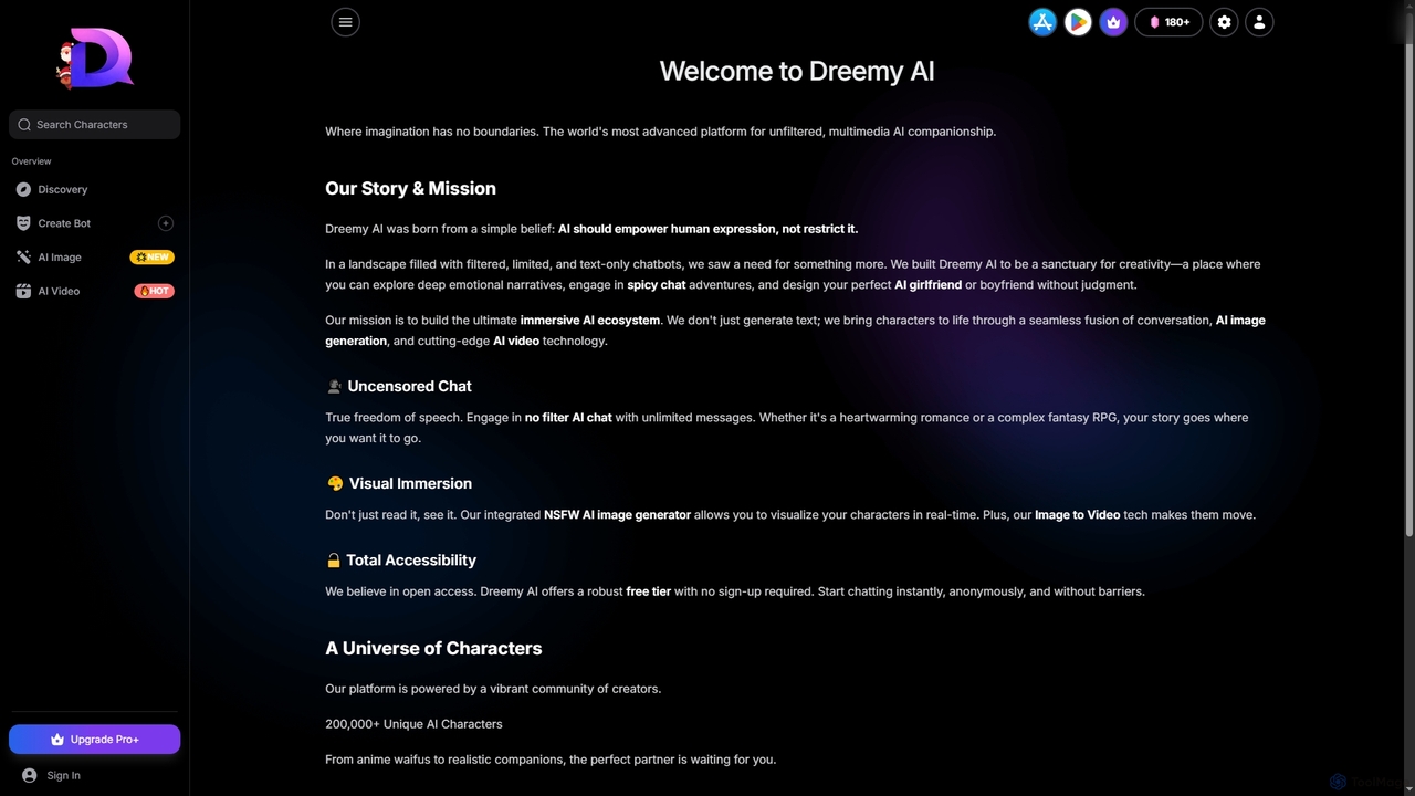 About Us - The Future of Unrestricted Roleplay | Dreemy AI for Dreemy