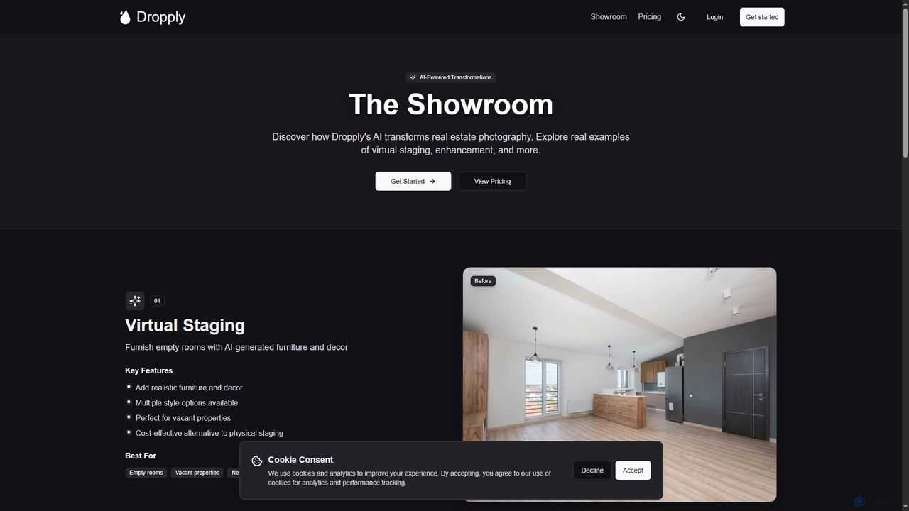 Dropply - AI-Powered Property Photo Transformations for Dropply